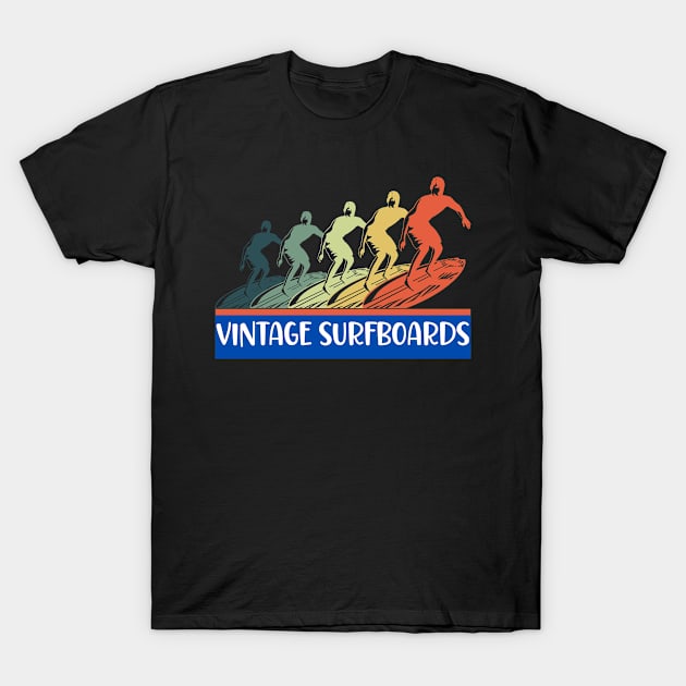 Vintage Surfboards T-Shirt by Tees by Confucius